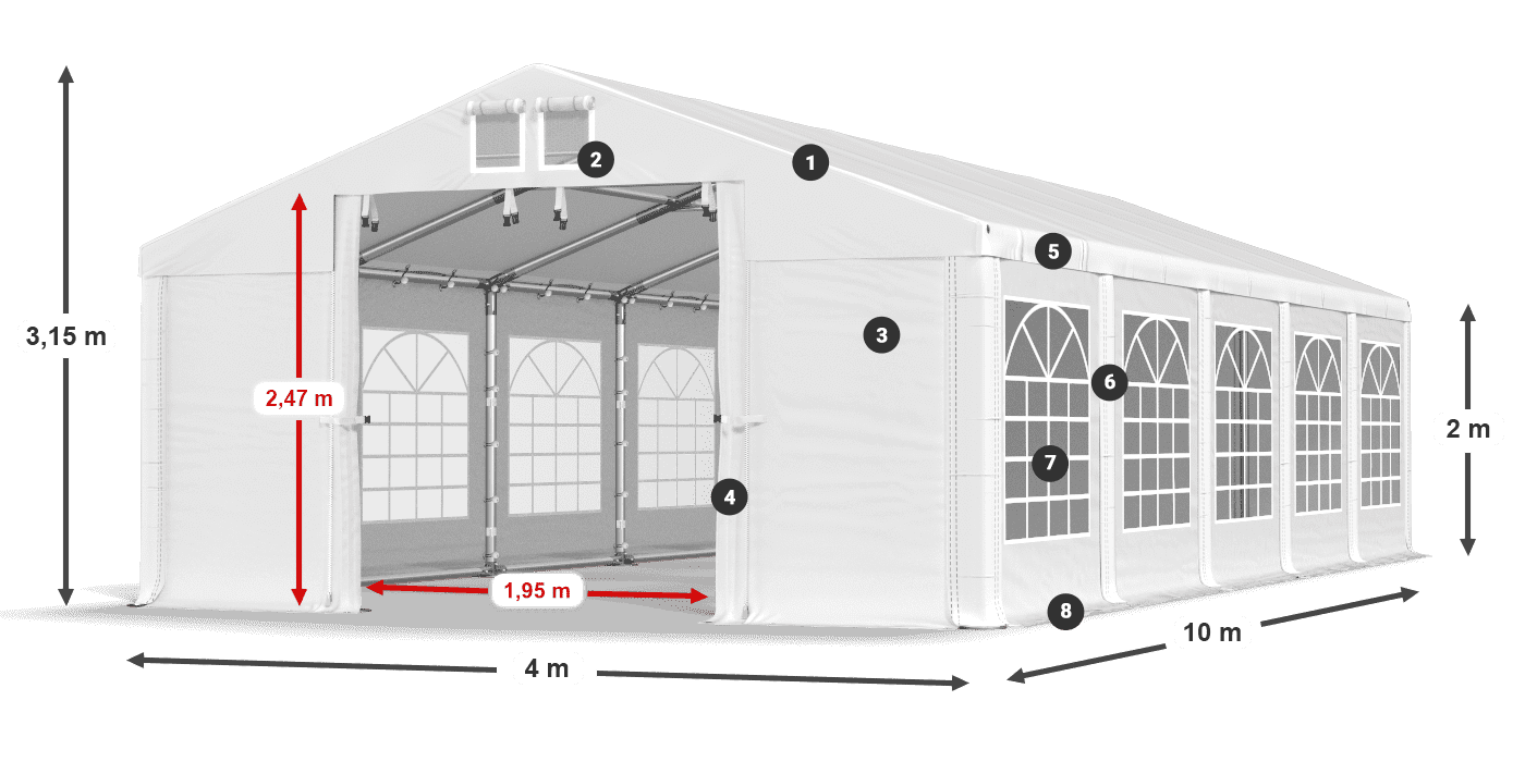Krov: FR 620 PVC Zidovi: SD 500 PVC Legenda od 2 m
