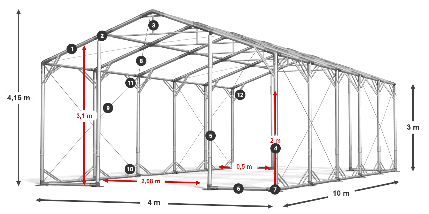 POLAR PLUS legenda 2,5m-4m