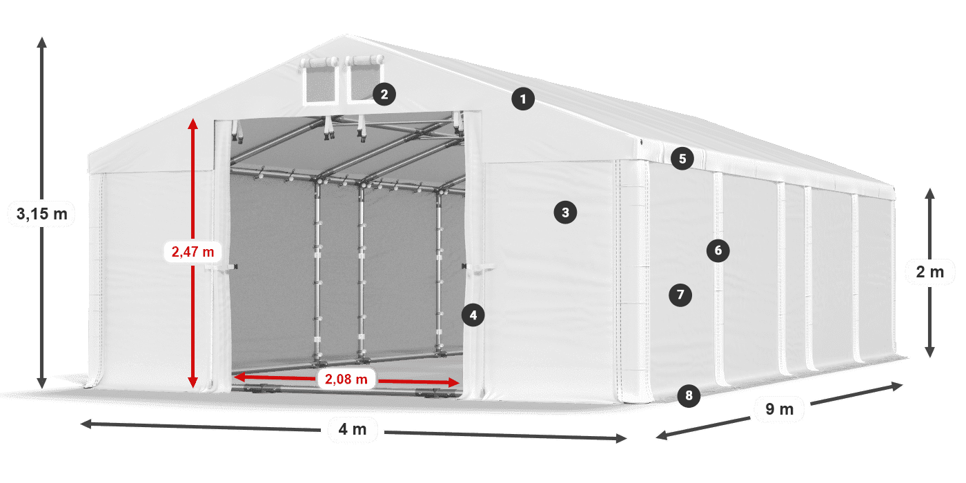 MFR 620 PVC legenda 2m