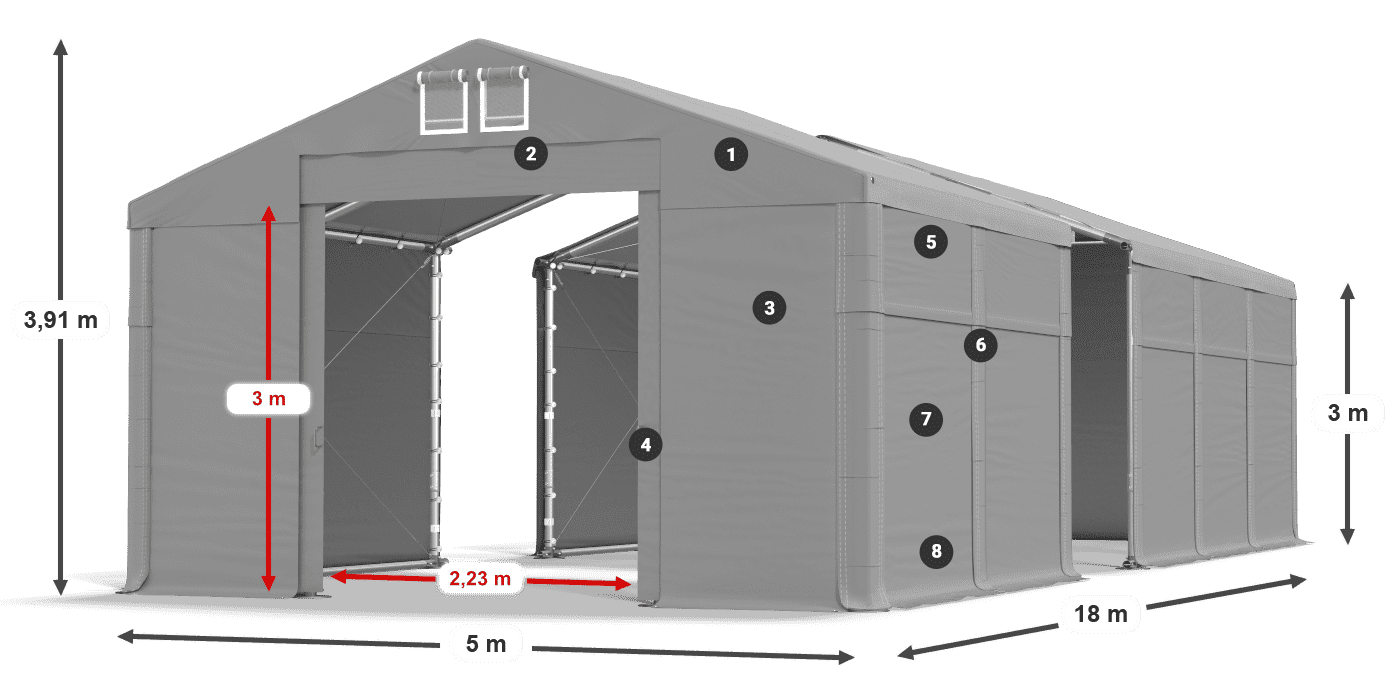 Krov: SD 560 PVC Zidovi: MS 580 PVC Legenda 3m