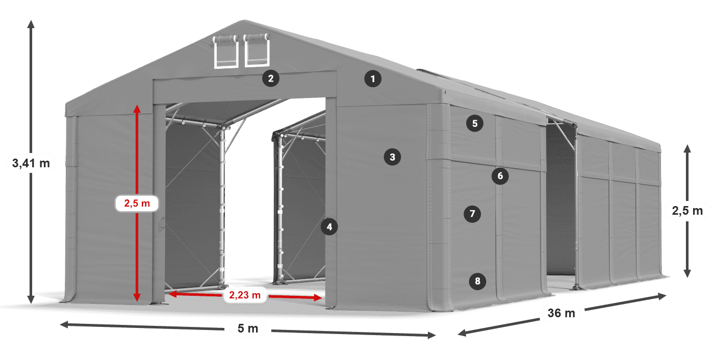 MMS 580 PVC legenda 2,5 m
