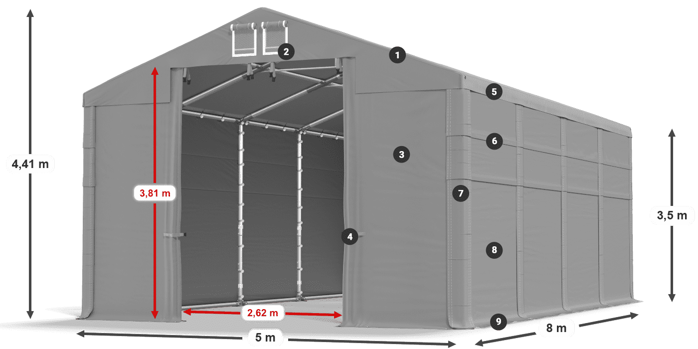 MFR 620 PVC legenda 3,5 m