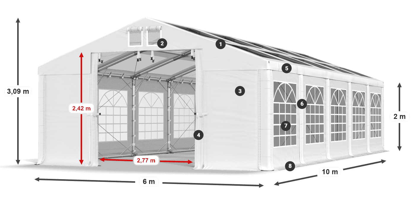 Krov: MS 580 PVC Zidovi: SD 500 PVC Legenda od 2 m