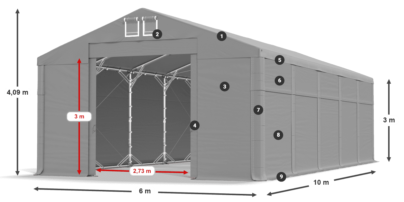 Krov: SD 560 PVC Zidovi: MS 580 PVC Legenda 3m