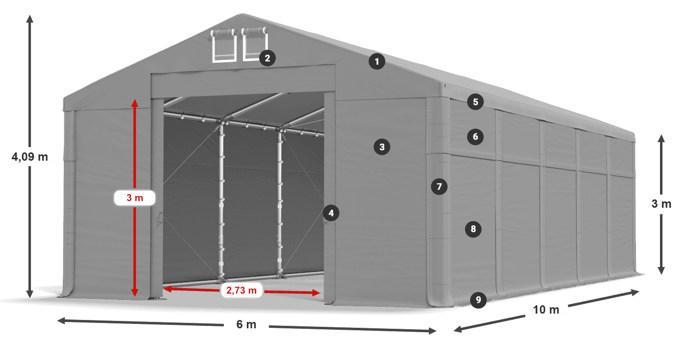 Krov: SD 560 PVC Zidovi: MS 580 PVC Legenda 3m
