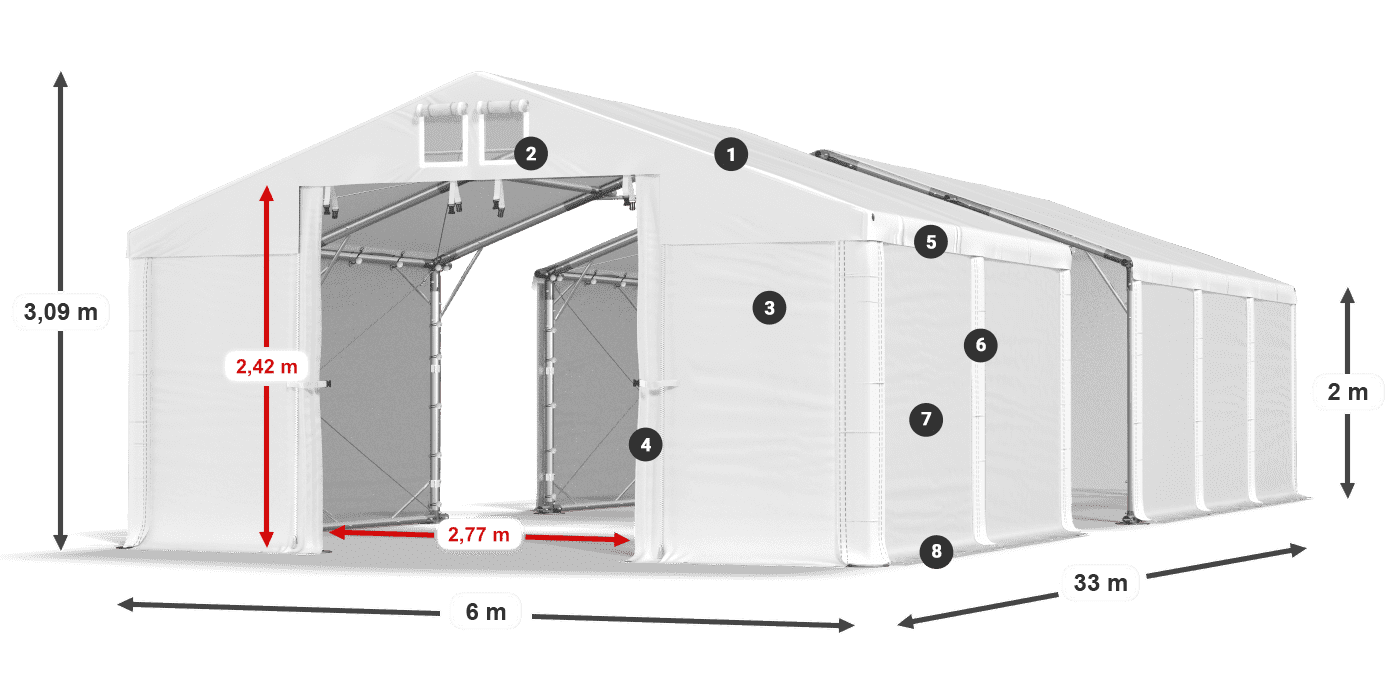 Krov: FR 620 PVC Zidova: SD 500 PVC